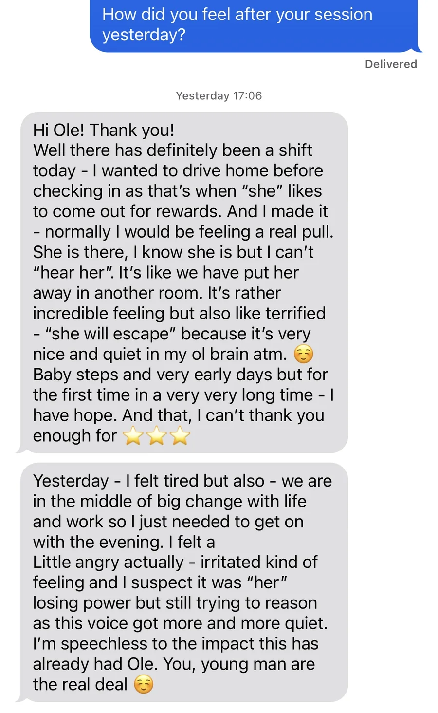 Message from Client