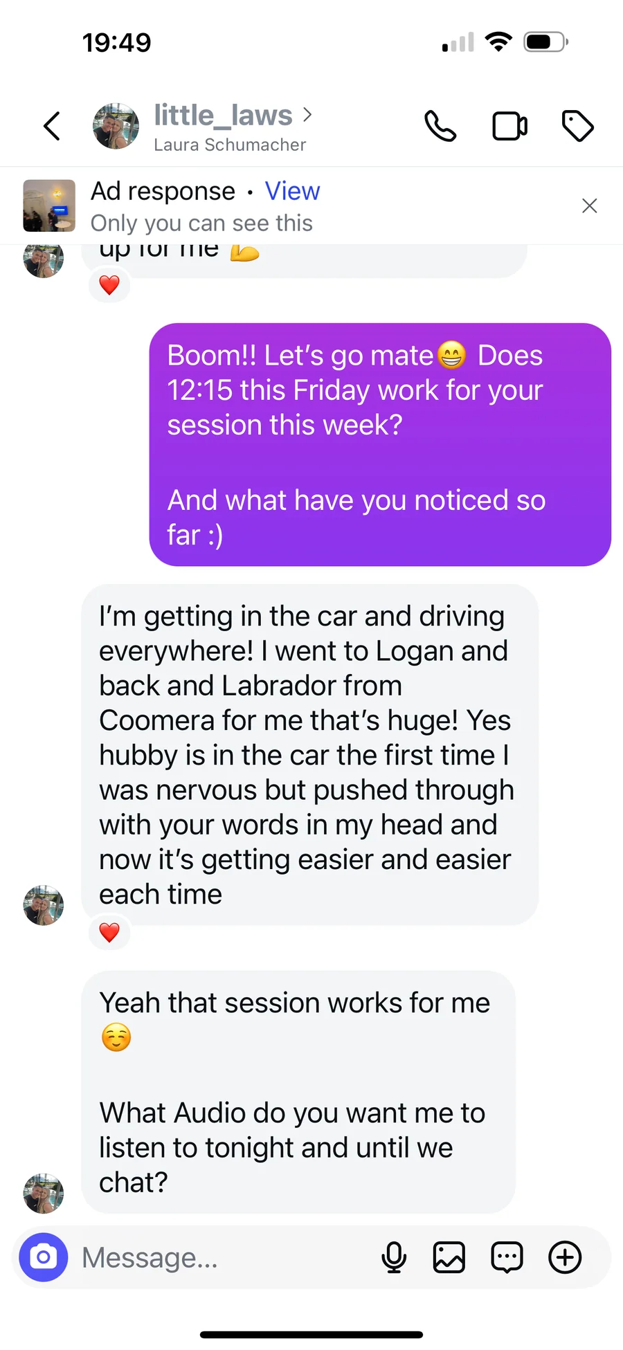 Message from Laura