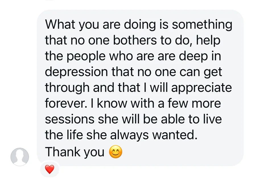 Message from Client's mother